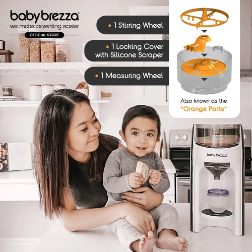 Baby Brezza Replacement Stirring Wheel, Locking Cover, & Measuring Wheel Set for the Formula Pro Advanced - product thumbnail